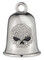 Harley-Davidson Bling Willie G Skull Logo Motorcycle Ride Bell, Silver Finish - Wisconsin Harley-Davidson