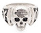 Harley-Davidson Men's Bar & Shield Logo Skull Script Ring, Stainless Steel - Wisconsin Harley-Davidson
