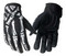 UNIK Men's Skeleton Full-Finger Leather/Nylon Gloves, Black & White - Wisconsin Harley-Davidson