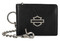 Harley-Davidson Men's Open B&S Slimfold Biker Chain Leather Wallet, Black - Wisconsin Harley-Davidson