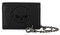 Harley-Davidson Men's Skull Embossed Medium Biker Chain Leather Wallet, Black - Wisconsin Harley-Davidson