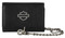 Harley-Davidson Men's Open B&S Medium Biker Chain Leather Wallet, Black - Wisconsin Harley-Davidson