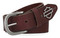 Harley-Davidson Women's Open Bar & Shield Quad Stud Genuine Leather Belt, Brown - Wisconsin Harley-Davidson