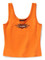 Harley-Davidson Women's Vintage Flames Bling Lace Trim Tank, Orange 96774-25VW - Wisconsin Harley-Davidson