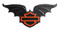 Harley-Davidson Embossed Open Bar & Shield Halloween Bat Metal Sign, Black - Wisconsin Harley-Davidson