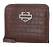Harley-Davidson Free Shipping - Harley-Davidson Women's Metal Bar & Shield Croco Small Zip Around Wallet, Maroon - Free Shipping on many products plus Orders Over $99