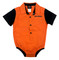 Harley-Davidson Baby Boys' Short Sleeve Poplin Infant Creeper, Orange/Black - Wisconsin Harley-Davidson