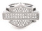 Harley-Davidson Free Shipping - Harley-Davidson Women's Paved Crystal Bar & Shield Logo Ring, Sterling Silver - Free Shipping on many products plus Orders Over $99