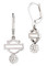 Harley-Davidson Women's Open Bar & Shield Crystal Fireball Drop Dangle Earrings - Wisconsin Harley-Davidson