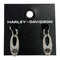 Harley-Davidson Free Shipping - Harley-Davidson Women's Bar & Shield Bling Oval Drop Hoop Earrings, Silver - Free Shipping on many products plus Orders Over $99