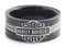 Harley-Davidson Men's Bar & Shield Steel Cable Band Ring, Black Stainless Steel - Wisconsin Harley-Davidson
