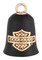 Harley-Davidson Texture Bar & Shield Metal Ride Bell, Black & Gold Finishes - Wisconsin Harley-Davidson