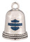 Harley-Davidson Bar & Shield Blue Sparkle Enamel Metal Ride Bell, Silver Finish - Wisconsin Harley-Davidson