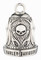 Harley-Davidson Willie G Skull Flames Textured Metal Ride Bell, Silver Finish - Wisconsin Harley-Davidson