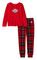 Harley-Davidson Women's Bar & Shield Plaid Pants Pajama Set, Red 96824-25VW - Wisconsin Harley-Davidson