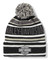 Harley-Davidson Men's Striped Pom Knit Winter Beanie, Black 97772-25VX - Wisconsin Harley-Davidson