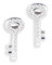 Harley-Davidson Women's Key Crystal Paved Stud Earrings, Sterling Silver - Wisconsin Harley-Davidson