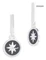Harley-Davidson Women's Star Charm Crystal Drop Earrings, Sterling Silver - Wisconsin Harley-Davidson