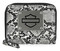 Harley-Davidson Women's Python Print B&S Logo RFID Zip Around Wallet, Black - Wisconsin Harley-Davidson