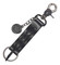 Harley-Davidson Braided Genuine Leather Key Ring, Black w/ Gunmetal Finish - Wisconsin Harley-Davidson