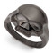 Harley-Davidson Men's Hematite Plated Willie G Skull Logo Ring, Black - Wisconsin Harley-Davidson