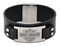 Harley-Davidson Men's 9 in. Bar & Shield Logo Thick Leather Cuff Bracelet, Black - Wisconsin Harley-Davidson