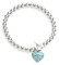 Harley-Davidson Women's B&S Heart Turquoise Stone Toggle Stretch Bead Bracelet - Wisconsin Harley-Davidson