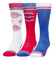 Harley-Davidson Men's 3-Pack Patriotic H-D Logos Moisture Wicking RWB Socks - Wisconsin Harley-Davidson