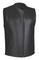 Derringer Men's Blackout Ultra Premium Cowhide Leather Motorcycle Vest, Black - Wisconsin Harley-Davidson