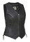 Derringer Ladies Mae Zippered Cowhide Leather Vest w/ Side Laces, Solid Black - Wisconsin Harley-Davidson