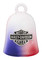 Harley-Davidson Bar & Shield Sprayed Red/White/Blue Ride Bell, Silver Finish - Wisconsin Harley-Davidson