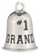Harley-Davidson #1 Grandpa Bar & Shield Logo Ride Bell, Silver Plated Finish - Wisconsin Harley-Davidson