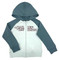 Harley-Davidson Girls' Glittery Knit Colorblocked Zip-Up Hoodie, Blue - Wisconsin Harley-Davidson