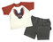 Harley-Davidson Little Boys' 2-Piece Toddler Raglan Tee & Canvas Short Set, Tan - Wisconsin Harley-Davidson