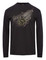 Harley-Davidson Men's Distressed Slash Long Sleeve Cotton Shirt, Solid Black - Wisconsin Harley-Davidson