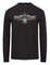 Harley-Davidson Men's Prowler Aviator Long Sleeve Cotton Shirt, Solid Black - Wisconsin Harley-Davidson