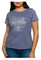 Harley-Davidson Women's Blackletter Scoop Neck Short Sleeve Poly-Blend Tee, Navy - Wisconsin Harley-Davidson