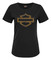 Harley-Davidson Women's Leopard Bling Short Sleeve Curved Hem Tee, Black - Wisconsin Harley-Davidson