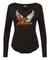 Harley-Davidson Women's Bagger Long Sleeve V-Neck Tee w/ Thumbholes, Black - Wisconsin Harley-Davidson
