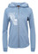 Harley-Davidson Women's Rebel Curved Bottom Hem Zip-Up Hoodie, Misty Blue - Wisconsin Harley-Davidson