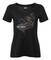 Harley-Davidson Women's Saga Patriotic V-Neck Short Sleeve Raw-Edge Tee, Black - Wisconsin Harley-Davidson