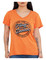 Harley-Davidson Women's Heavy Script Bling V-Neck Short Sleeve Tee, Orange - Wisconsin Harley-Davidson