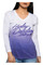 Harley-Davidson Women's Cross Long Sleeve V-Neck Shirt, White/Purple Ombre - Wisconsin Harley-Davidson