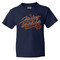 Harley-Davidson Girl's Floret Youth Short Sleeve Cotton Tee, Navy Blue - Wisconsin Harley-Davidson
