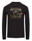 Harley-Davidson Men's Sideswipe Cotton-Blend Long Sleeve Shirt, Solid Black - Wisconsin Harley-Davidson