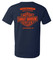 Harley-Davidson Men's Circle Dust Short Sleeve Chest Pocket Tee, Navy Blue - No Hassle Returns at Wisconsin Harley