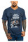 Harley-Davidson Men's Forest Short Sleeve Poly-Blend T-Shirt, Heather Indigo - Wisconsin Harley-Davidson