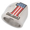 Harley-Davidson Men's #1 RWB USA Logo Stainless Steel Ring, Silver Finish - Wisconsin Harley-Davidson