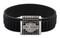 Harley-Davidson Men's 9 in. Bar & Shield Stud Silicone Bangle Bracelet, Black - Wisconsin Harley-Davidson