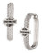 Harley-Davidson Women's Pave Crystal Bar & Shield Oval Hoop Earrings, Silver - Wisconsin Harley-Davidson